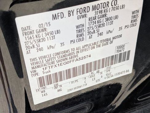 Used 2015 Ford F150 XLT w/ Equipment Group 302A Luxury image 15