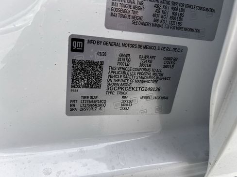 New 2026 Chevrolet Silverado 1500 Custom Trail Boss AWD/4WD image 24