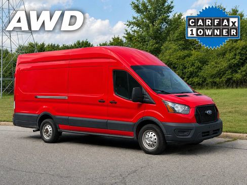 Used 2021 Ford Transit 350 148 High Roof Extended AWD w/ Load Area Protection Package image 1