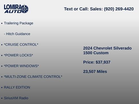 Used 2024 Chevrolet Silverado 1500 Custom w/ Rally Edition AWD/4WD image 11