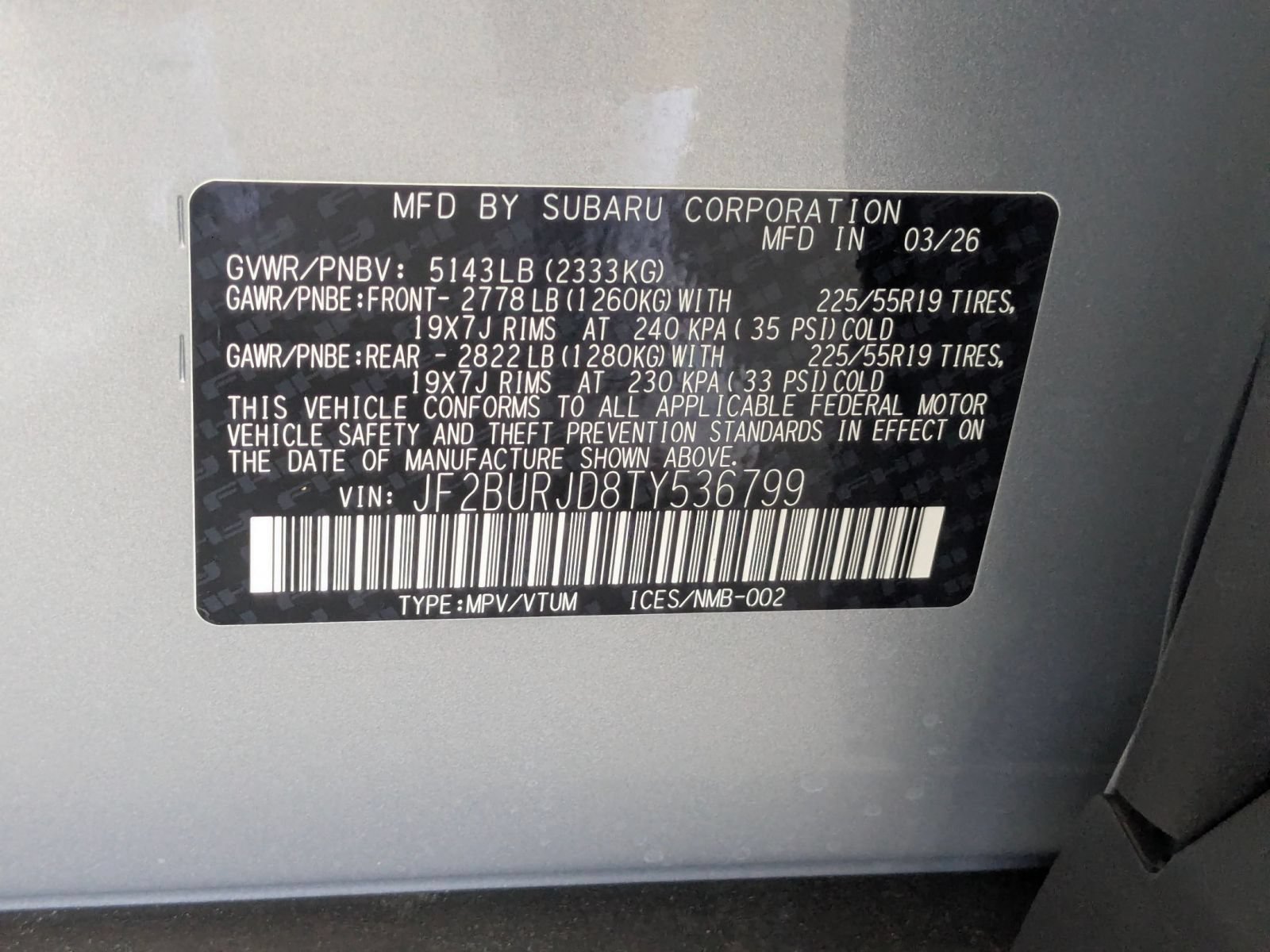 New 2026 Subaru Outback Touring XT AWD/4WD image 16