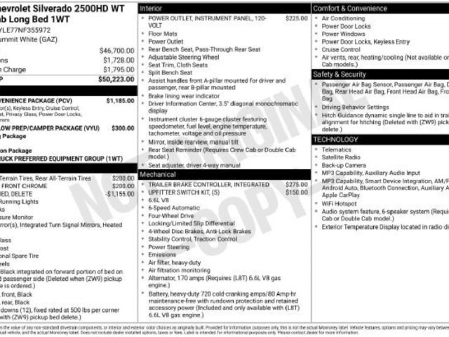 Used 2022 Chevrolet Silverado 2500 W/T w/ WT Convenience Package AWD/4WD image 38