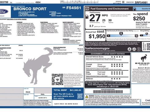 Used 2025 Ford Bronco Sport Outer Banks w/ Outer Banks Tech Package+ AWD/4WD image 6
