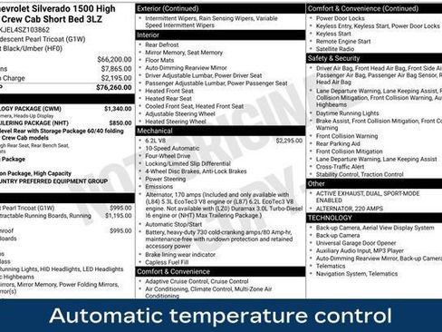 Used 2025 Chevrolet Silverado 1500 High Country w/ Technology Package AWD/4WD image 13