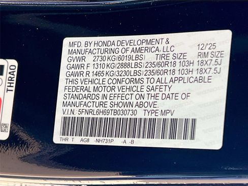 New 2026 Honda Odyssey EX-L image 37