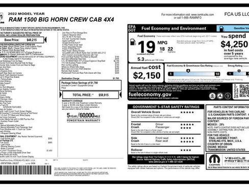 Used 2022 RAM 1500 Big Horn w/ Trailer Tow Group (B) image 3