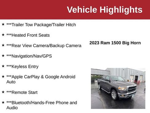 Used 2023 RAM 1500 Big Horn AWD/4WD image 10