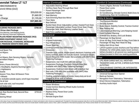 Used 2016 Chevrolet Tahoe LT w/ Max Trailering Package AWD/4WD image 6
