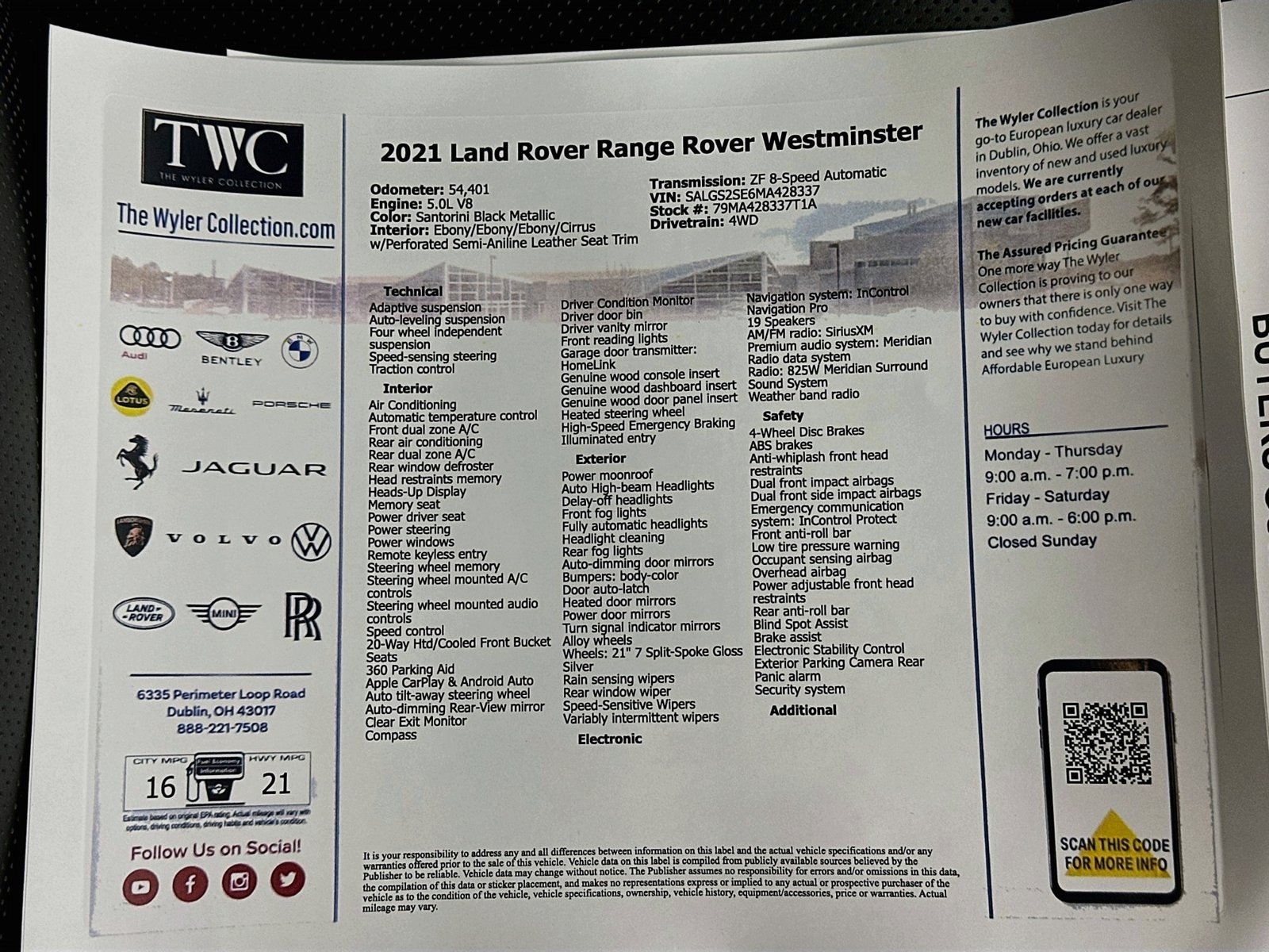 Used 2021 Land Rover Range Rover Westminster Edition AWD/4WD image 91