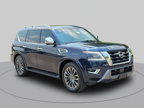 Used 2021 Nissan Armada Platinum w/ Captain's Chairs Package RWD image 1