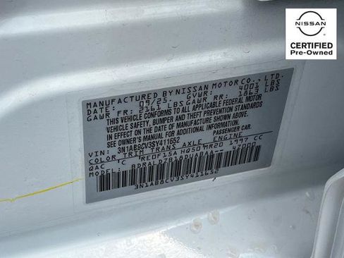 Certified 2025 Nissan Sentra SV w/ SV Premium Package FWD image 30