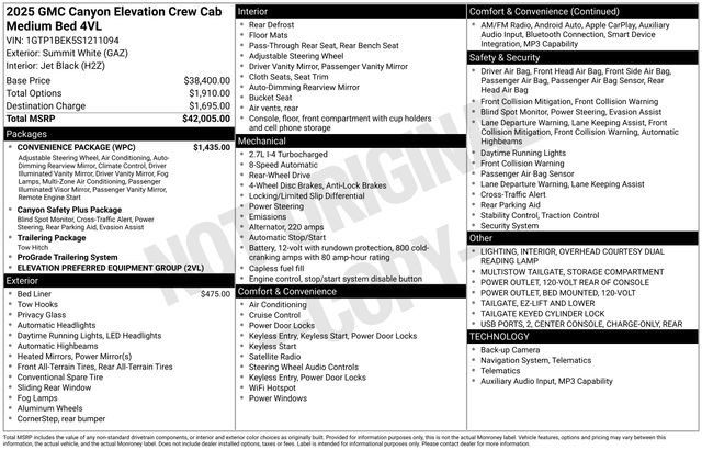 Used 2025 GMC Canyon Elevation w/ Convenience Package RWD image 28