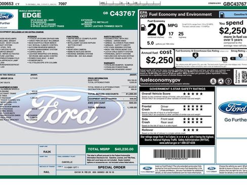 Used 2016 Ford Edge SEL w/ Equipment Group 201A image 36