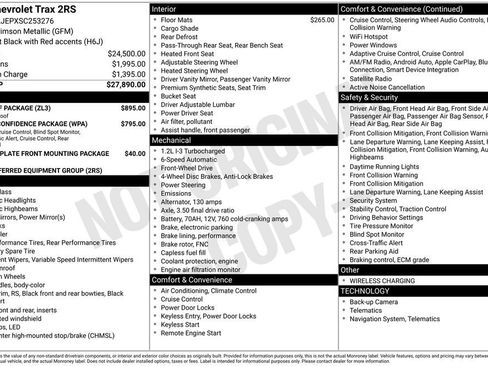 Used 2025 Chevrolet Trax RS w/ Sunroof Package FWD image 3