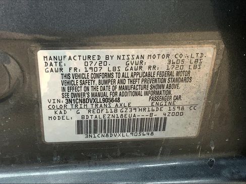 Used 2020 Nissan Versa S FWD image 36