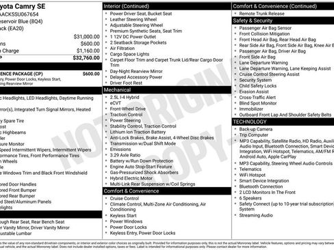Used 2025 Toyota Camry SE w/ Convenience Package FWD image 27