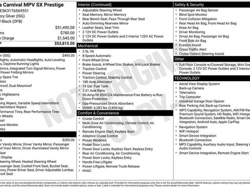 Certified 2026 Kia Carnival SX Prestige FWD image 39