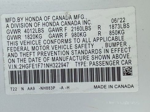 Used 2022 Honda Civic EX image 30