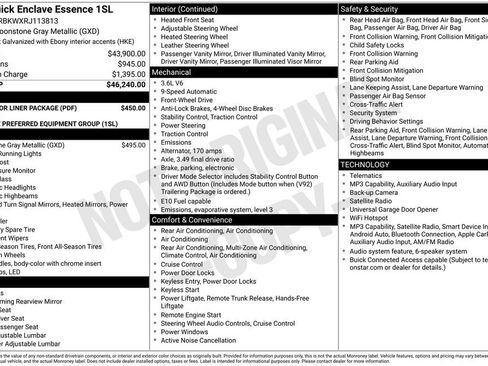 Used 2024 Buick Enclave Essence w/ LPO, Floor Liner Package FWD image 6
