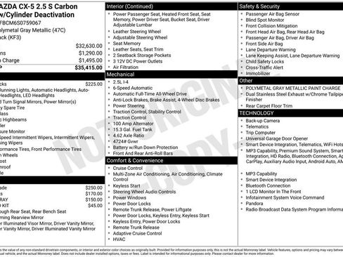 Certified 2025 MAZDA CX-5 Carbon Edition AWD/4WD image 12