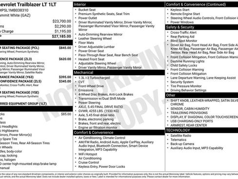 Used 2021 Chevrolet TrailBlazer LT w/ Premium Seating Package image 1