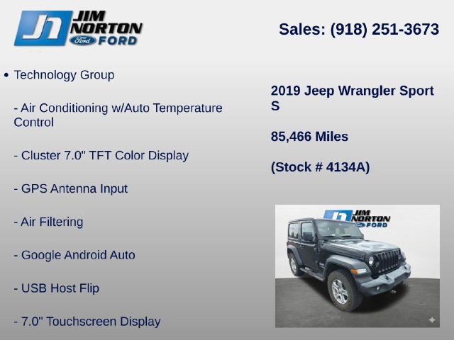 Used 2019 Jeep Wrangler Sport AWD/4WD image 15