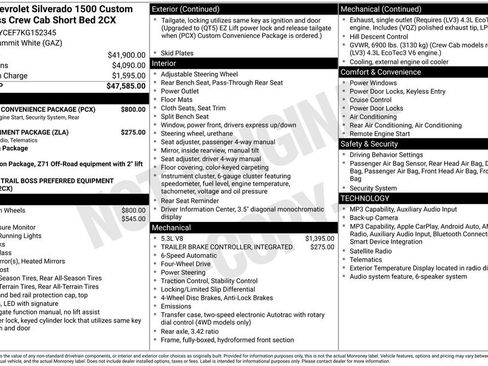 Certified 2019 Chevrolet Silverado 1500 Custom Trail Boss w/ Custom Convenience Package AWD/4WD image 12