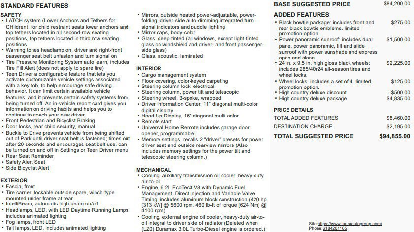 Certified 2025 Chevrolet Suburban High Country AWD/4WD image 2