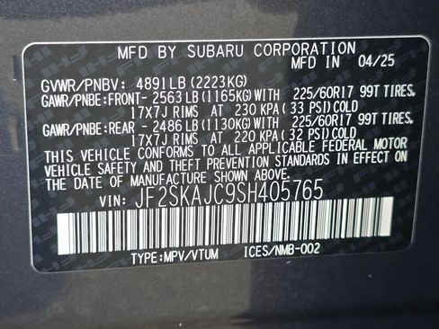 Certified 2025 Subaru Forester Wilderness AWD/4WD image 34