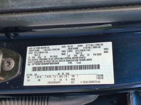 Used 2022 Ford F150 Tremor w/ Trailer Tow Package AWD/4WD image 35