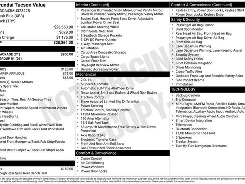 Used 2021 Hyundai Tucson Value w/ Cargo Package AWD/4WD image 6