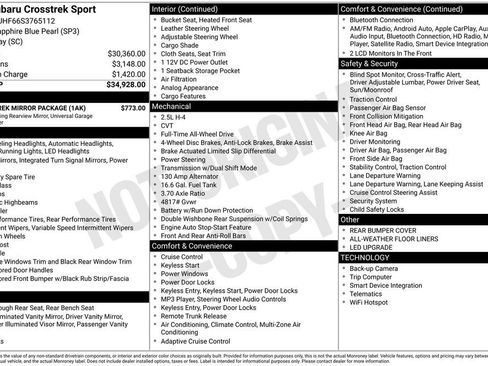 Certified 2025 Subaru Crosstrek 2.5i Sport w/ Crosstrek Mirror Package image 45