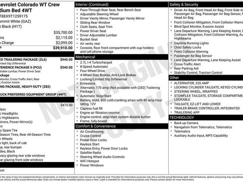 New 2026 Chevrolet Colorado W/T w/ Advanced Trailering Package AWD/4WD image 25