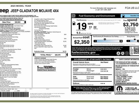 Certified 2023 Jeep Gladiator Mojave w/ Trailer Tow Package image 4