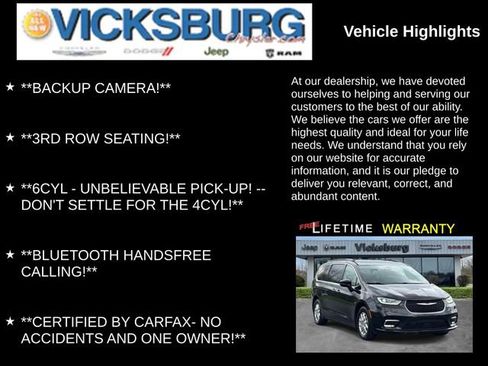 Used 2022 Chrysler Pacifica Touring-L w/ Uconnect Theater Family Group FWD image 7