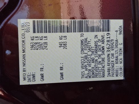 Certified 2023 Nissan Altima 2.5 SL image 28