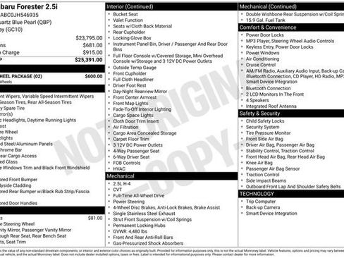 Used 2018 Subaru Forester 2.5i w/ Alloy Wheel Package image 13