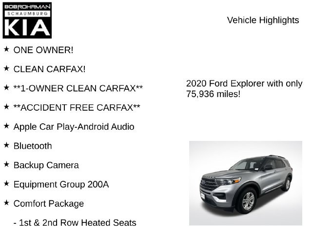 Used 2020 Ford Explorer XLT w/ Comfort Package AWD/4WD image 7