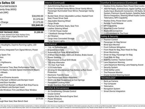 Certified 2024 Kia Seltos SX w/ SX Sunroof Package image 35