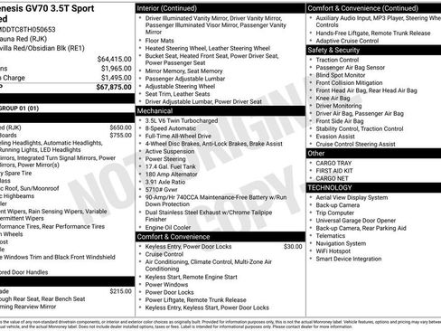 New 2026 Genesis GV70 3.5T Sport Advanced AWD/4WD image 2