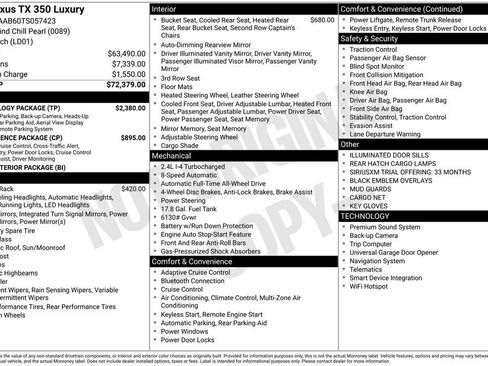 Used 2026 Lexus TX 350 AWD w/ Technology Package image 36