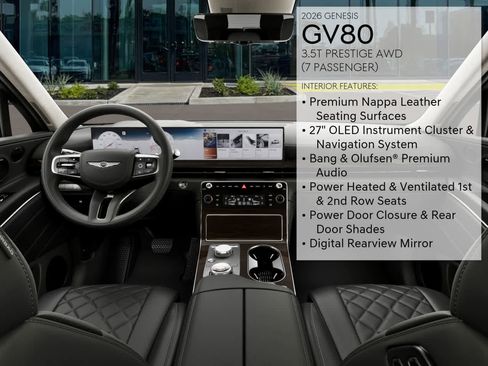 New 2026 Genesis GV80 3.5T Prestige image 17