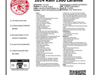 Used 2014 RAM 1500 Laramie w/ Convenience Group