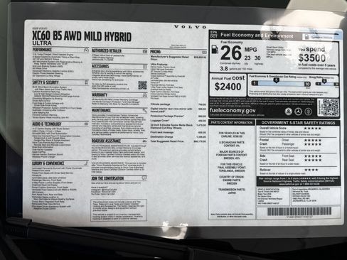 New 2026 Volvo XC60 B5 Ultra w/ Protection Package Premier image 34