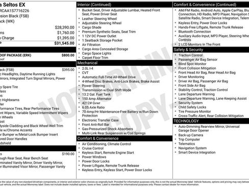 Certified 2025 Kia Seltos EX w/ EX Sunroof Package image 4