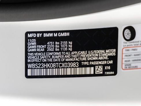 New 2026 BMW M4 Competition w/ M Carbon Exterior Package image 36