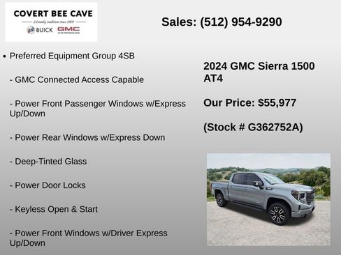 Used 2024 GMC Sierra 1500 AT4 w/ Technology Package AWD/4WD image 6