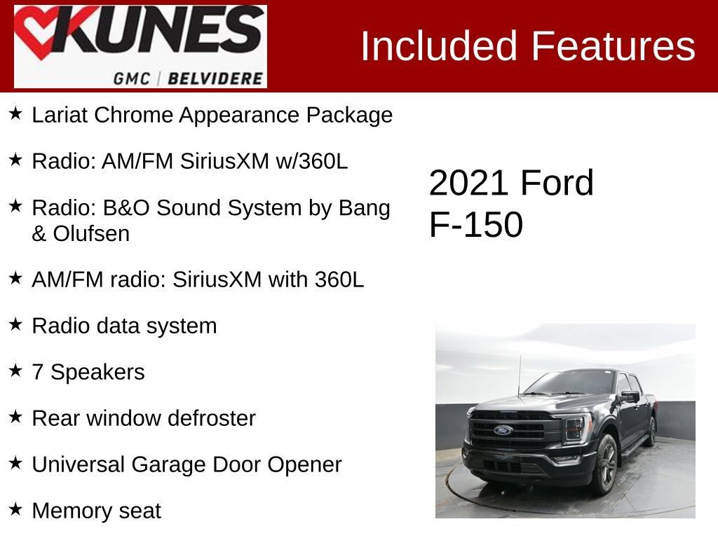 Used 2021 Ford F150 Lariat w/ Equipment Group 502A High AWD/4WD image 2
