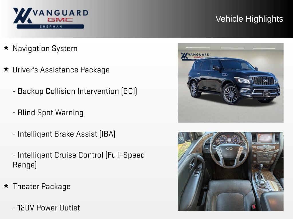 Used 2015 INFINITI QX80 4WD w/ 22" Wheel Package image 5