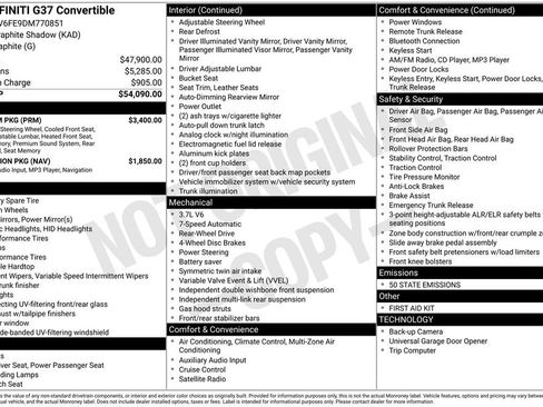 Used 2013 INFINITI G37 Sport w/ Premium Pkg image 5